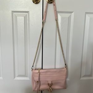 Rebecca minkoff pink gold crossbody bag